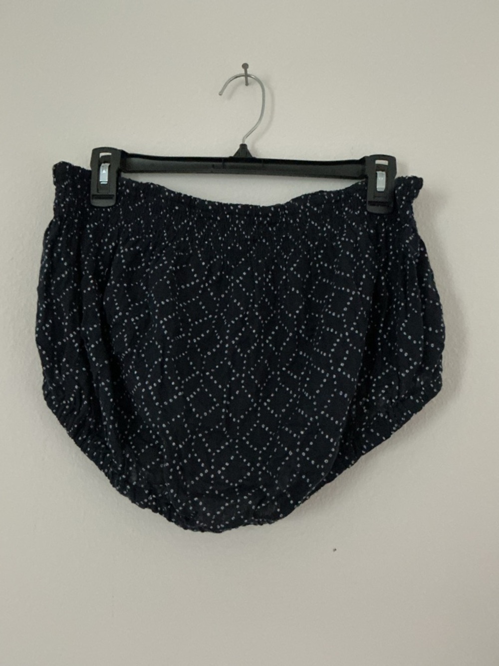 Universal Thread Black Cropped Off-Shoulder Top with Dot Pattern